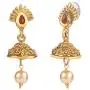 Efulgenz Indian Bollywood Traditional Gold Plated Crystal Faux Kundan Pearl Wedding Choker Necklace Earrings Jewelry Set