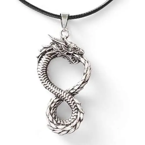 HAQUIL Dragon Necklace, Medieval Viking Celtic Dragon Pendant, Dragon Jewelry Gift HAQUIL Dragon Necklace, Medieval Viking Celtic Dragon Pendant, Dragon Jewelry Gift