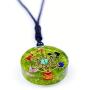 ARZASGO 7 Chakra Natural Healing Stone Necklace, Orgone Energy Crystal Magic Circle Pendant Adjustable Necklace Jewelry Gift for Women Men