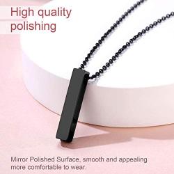FindChic Personalized Urn Necklaces for Ashes Dainty Vertical Bar/Moon Cat/Sand Clock/Heart Pendant Customized Text Engraving/Photo Necklace Stainless Steel/18K Gold Plated Keepsake Cremation Jewelry