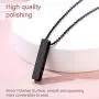 FindChic Personalized Urn Necklaces for Ashes Dainty Vertical Bar/Moon Cat/Sand Clock/Heart Pendant Customized Text Engraving/Photo Necklace Stainless Steel/18K Gold Plated Keepsake Cremation Jewelry