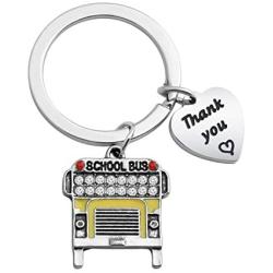 FUSTMW Thank You Gift for School Bus Driver Keychain Appreciation Gift End of The School Year Gift