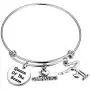 SEIRAA Gymnastics Girl Jewelry Gymnastics Charm Bracelets Queen of The Beam Sport Bangle with I Love Gymnastics Charm Gift for Gymnast