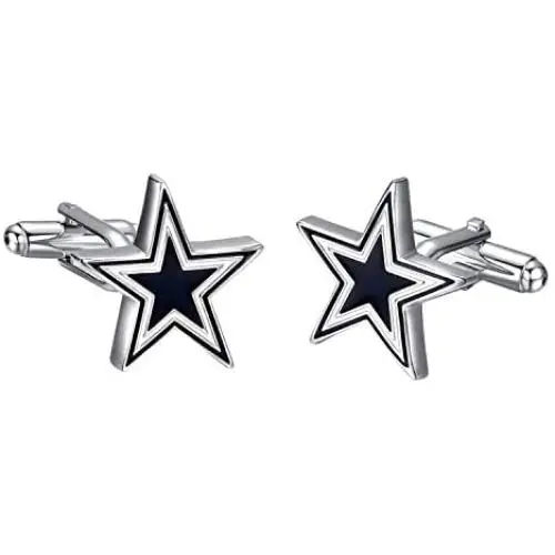 Yoursfs Blue Five Star Cufflinks for Men Novelty Cuff Links Business Accessory for Shirt Yoursfs Blue Five Star Cufflinks for Men Novelty Cuff Links Business Accessory for Shirt