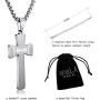 XIEXIELA USA Football Cross Necklace for Boys.I CAN DO All Things Strength Bible Verse Stainless Steel Necklace Rugby Ball Athletes Sports Lover