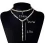 Artmiss Multilayer Gold Sequin Chain Necklace Bar Dapped Long Pendant Necklace Chain Jewelry Chain for Women and Girls