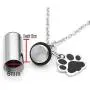 Jovivi Personalized Custom Stainless Steel Pet Puppy Dog Paw Charm Cylinder Urn Necklace Keychain for Ashes Memorial Keepsake Pendant Cremation Jewelry with Filler Kit and Box Jovivi Personalized Custom Stainless Steel Pet Puppy Dog Paw Charm Cylinder Urn Necklace Keychain for Ashes Memorial Keepsake Pendant Cremation Jewelry with Filler Kit and Box