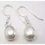 SilverStarJewel 925 Sterling Silver White Oval Pearl June Birthstone French Hook Earrings 1'' SilverStarJewel 925 Sterling Silver White Oval Pearl June Birthstone French Hook Earrings 1''