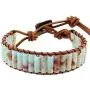 KANGSHUN7 Chakra Bracelets for Women Boho Handmade Natural Jasper Stone Healing Energy Bead Leather Wrap Bracelet Jewelry Collection KANGSHUN7 Chakra Bracelets for Women Boho Handmade Natural Jasper Stone Healing Energy Bead Leather Wrap Bracelet Jewelry Collection