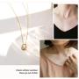 S.Leaf Cubic Zirconia Necklace Solitaire Pendant Sterling Silver Necklace for Women