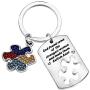 WSNANG Autism Awareness Jewelry Autistic Support Proud Autism Aunt Grandma Gift God Found Some of The Strongest Women and Made Them Autism Aunt/Grandma Keychain