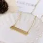 Finrezio Gold Plated Stainless Steel Initial Heart Bar Necklace Alphabet Pendant Necklace for Women Girlfriend Mother, 16''+2''