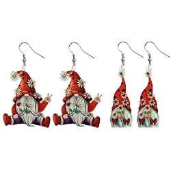 Stology Spring Summer Gnome Acrylic Earrings, Bee Statement Dangle Resin Jewelry Fashion Accessories for Women Girls