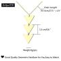 Long Pendant Necklace for Women Simple Three Triangle Geometric Sweater Necklace Charm Necklace Set Punk Jewelry