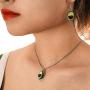 MJartoria BFF Necklaces for 2-Best Friend Necklaces Cute Avocado with Heart Friendship Necklaces Set of 2 (Avocado)