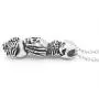 Controse Speak No Evil, Hear No Evil, See No Evil Skull Necklace with Pendant (27'' 316L Stainless Steel Necklace