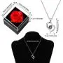 I Love You Necklace 100 Languages Projection Heart Pendant Necklace Crystal Loving Memory Collarbone Necklace with Red Rose Jewelry Storage Box for Valentines Day (Silver) I Love You Necklace 100 Languages Projection Heart Pendant Necklace Crystal Loving Memory Collarbone Necklace with Red Rose Jewelry Storage Box for Valentines Day (Silver)