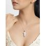 YoTreasure 1.65'' Rainbow Moonstone Blue Topaz 925 Sterling Silver Chain Pendant