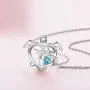 Distance Health and Longevity Mom and Baby Sea Turtle Pendant Necklace for Women 925 Sterling Silver Love Heart Jewelry Gifts for Women Girls Mother Wife