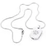 DESIGNSCAPE3D Pet Cremation Jewelry for Ashes Paw Print Urn Necklace for Ashes Stainless Steel Keepsake Memorial Pendant Ashes Necklace for Cat Dog with 20'' Chain + Gift Box + Filling Kit