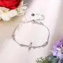 EVER FAITH Cross Bracelet 925 Silver Cross Infinity Charm Adjustable Link Religious Jewelry Gift for Women, Girls