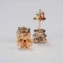 CZ Stud Earrings 925 Sterling Silver 18K Gold Plated Round Cubic Zirconia Hypoallergenic Set