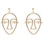 Mrotrida Abstract Human Face Earrings Fashion Alloy Eyes Lips Hand Dangle Earrings Unique Big Earrings for Womens Party