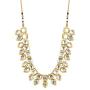 Saissa Gold Plated Metal Jadau Kundan Choker Indian Necklace Earrings Jewelry Set for Girls and Women