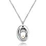 Uloveido Gold Plated Titanium Oval Pendant Necklace for Women, Mustard Seed Christian Chocker Necklace Jewelry Y691