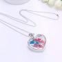 YAZILIND Platinum Plated DIY Dried Flower Heart Lockets Pendant Chain Necklace Jewelry Gift