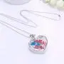YAZILIND Platinum Plated DIY Dried Flower Heart Lockets Pendant Chain Necklace Jewelry Gift YAZILIND Platinum Plated DIY Dried Flower Heart Lockets Pendant Chain Necklace Jewelry Gift