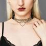 Outman Women PU Leather Sexy Punk Choker Necklace Goth Choker Collar Waist Belt Gothic Harness Body Caged