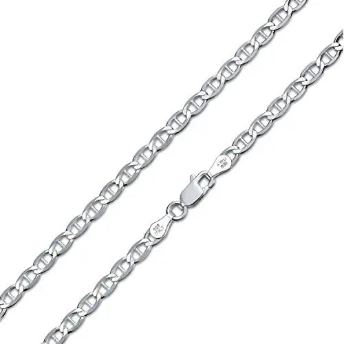 80 Gauge 925 Sterling Silver Solid Alert Mariner Marina Anchor Chain Necklace For Men Women Made Italy 16 18 20 24 Inch 80 Gauge 925 Sterling Silver Solid Alert Mariner Marina Anchor Chain Necklace For Men Women Made Italy 16 18 20 24 Inch