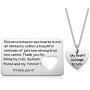 Couple Gifts, 2PCS Long Distance Relationships Gifts - Metal Wallet Card Inserts and Necklace - Matching Jewelry for Women Men Husband Wife Lover