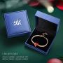 CDE Bracelet for Women Embellished with Crystals Bangle Bracelets 18K Rose Gold Plated Cuff Christmas Jewelry for Gift
