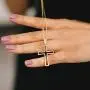 14k Plated Cross Necklace for Women – Cross Pendant with Zircons and Chain - Faith Necklace By HalleluYAH