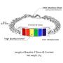 PROSTEEL LGBT Gay Pride Rainbow Bracelet Bangle, Love is Love Men Women Jewelry Gift, Lesbian Pride Bracelets