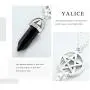 Yalice Vintage Quartz Healing Crystal Necklace Chain Pentacle Pendant Necklaces Jewelry for Women and Girls Yalice Vintage Quartz Healing Crystal Necklace Chain Pentacle Pendant Necklaces Jewelry for Women and Girls