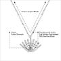 Soyaz Evil Eye Necklace | 14k Gold Plated 925 Sterling Silver Necklace for Women | Dainty Cubic Zirconia Stone Choker Jewelry for Girls | Gold Necklaces for Women