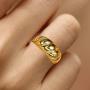 LAOBOYS JEWELLERY 18k Gold Plated Twisted Signet Chunky Dome Ring Best Gift Stacking Band Women Jewelry Minimalist Ring Size 6 to 10
