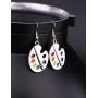 Artist Paint Palette and Brush Enamel Pendant Earrings Zinc Alloy Dangle Drop Earrings Delicate Gift for Painter Artists Women Girls