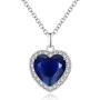 Almusen Love Heart Pendant Necklace for Women Cubic Zirconia Jewelry for Women Valentines Day Jewelry Gifts Womens Party/Anniversary/Birthday Gifts