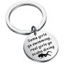 AKTAP Scuba Diving Gift Scuba Diver Underwater Explorer Crew Keychain Real Girls Go Scuba Diving Key Ring for Snorkeler Extreme Sports Jewelry