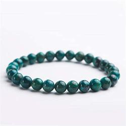 Reikocrystalbeads Genuine Jewelry Natural Malachite Chrysocolla Crystal Gemstone Bracelet 7mm Stretch Round Bead