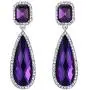 BriLove Womens Wedding Bridal Crystal Asscher Cut Elongated Faceted Teardrop Infinity Figure 8 Dangle Earrings BriLove Womens Wedding Bridal Crystal Asscher Cut Elongated Faceted Teardrop Infinity Figure 8 Dangle Earrings