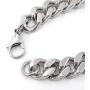 Steelmeup Stainless Steel Simple Curb Cuban Link Chain Bracelet for Men Boys 6mm 8mm 10mm 12mm 7inch 8inch 9inch