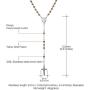U7 Men Women Rosary Necklace Catholic Pray Gift Stainless Steel or 18K Gold Plated Classic Beads/Evil Eye/Heart Rosary Y Necklace