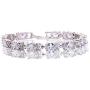 AMYJANE CZ Diamond Bracelets for Women - 18k White Gold Plated Sterling Silver Swarovski Crystal Cubic Zirconia Tennis Link Bracelet Wedding Bridal Jewelry Bridesmaids