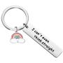 Zuo Bao Gay Pride Gift LGBT Jewelry Funny Gay Keychain I Cant Even Think Straight Keychain with Rainbow Charm Lesbian Gift