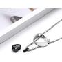 Urn Necklace for Baby Boy Ashes Baby Feet Ash Pendants Cremation Jewelry I Love You to The Moon and Sun Back